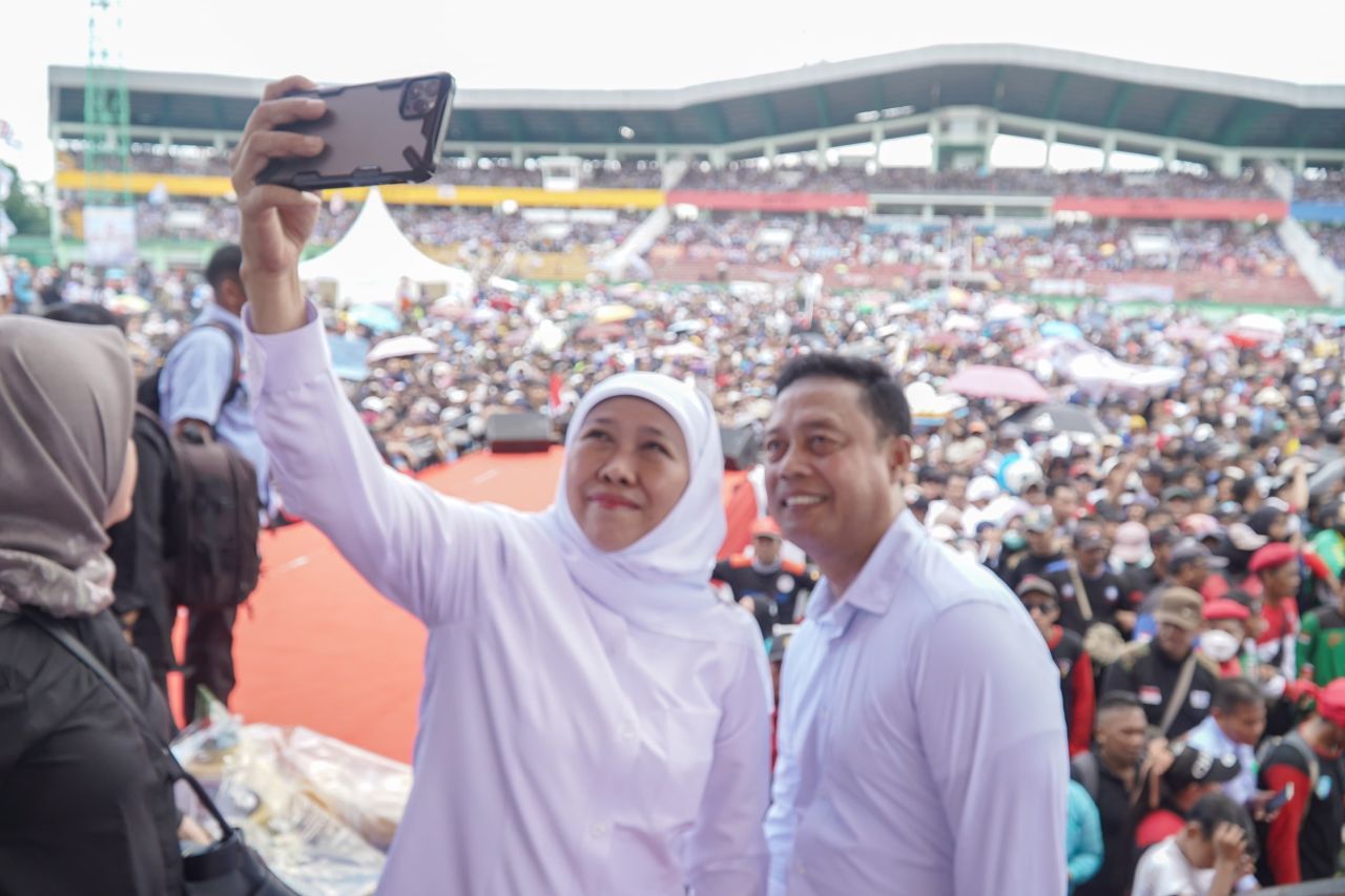 Survei Prabowo-Gibran Tembus 60,1 Persen di Jatim, TKD Klaim Khofifah Effect