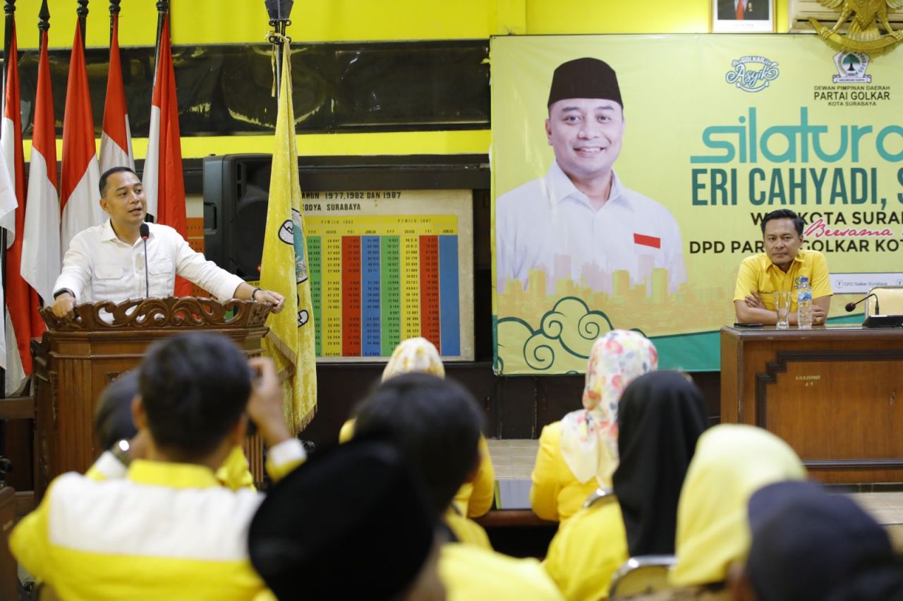 Eri Cahyadi Berkunjung ke Golkar Surabaya, Arif Fathoni: Love You Full-lah