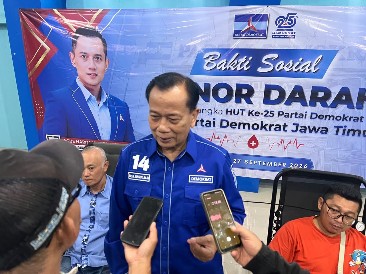 HUT ke-25 Demokrat, Donor Darah Serentak Digelar di 38 DPC se-Jatim